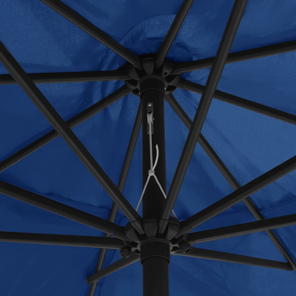 Parasol met metalen paal 390 cm azuurblauw is nu te koop bij PeponiXL, paradijselijk wonen!