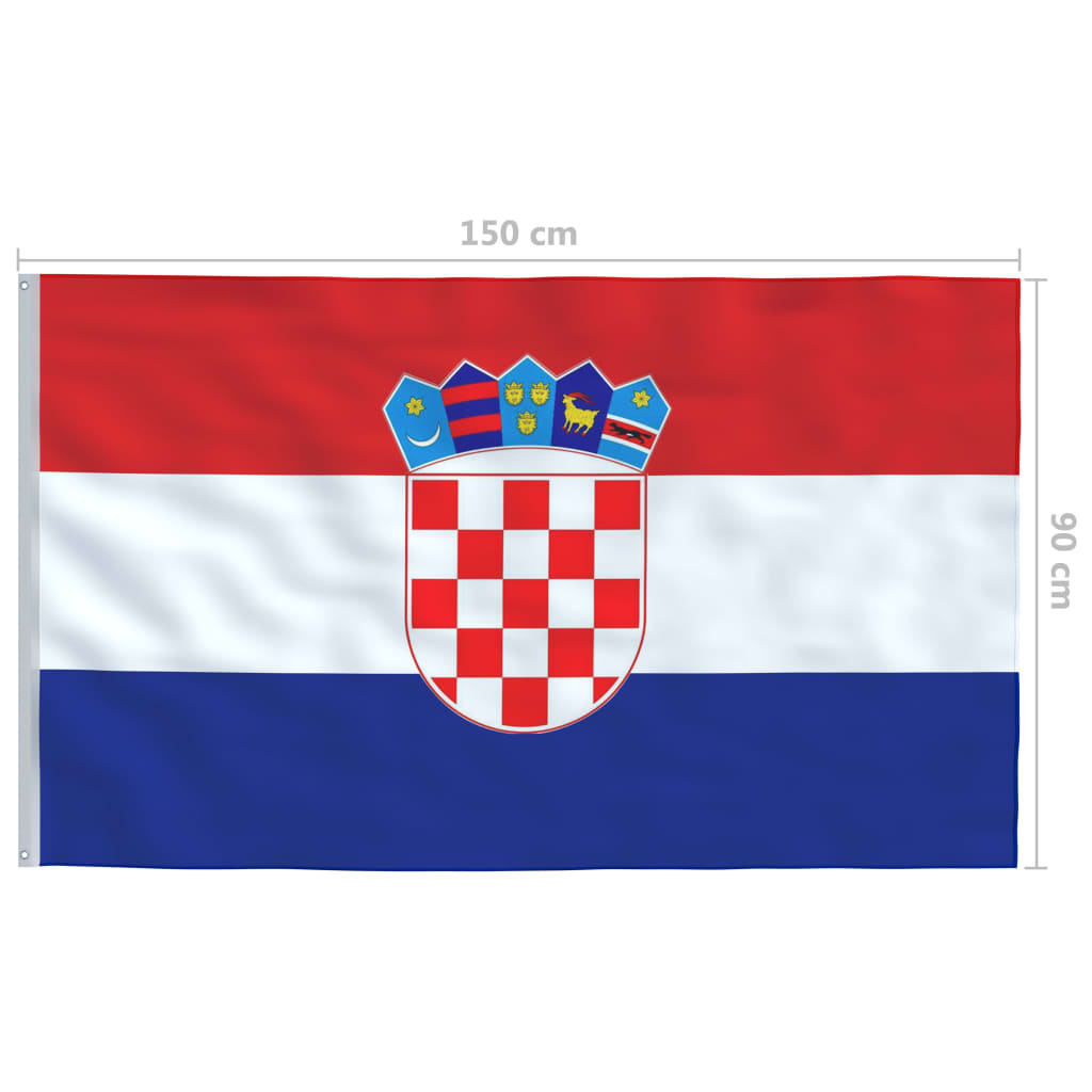 Vlag Kroatië 90x150 cm is nu te koop bij PeponiXL, paradijselijk wonen!