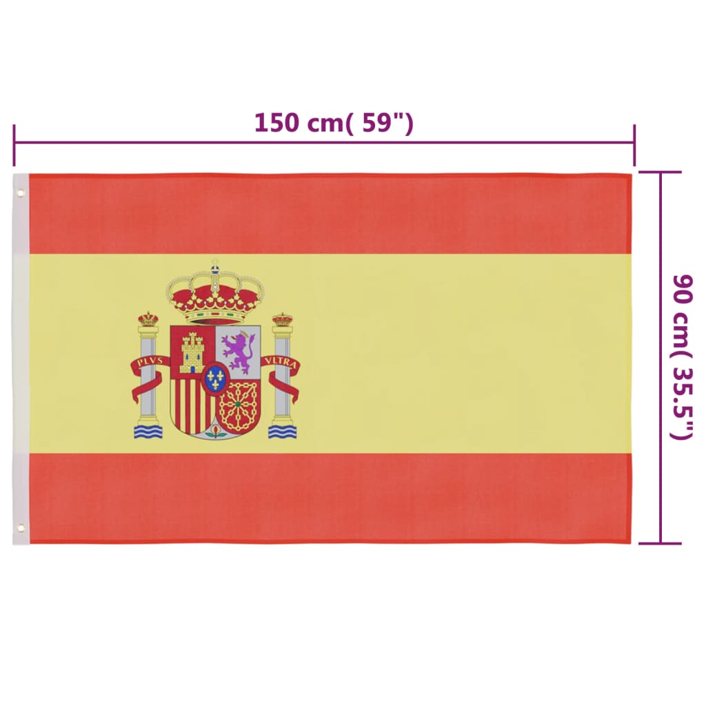 Vlag Spanje 90x150 cm is nu te koop bij PeponiXL, paradijselijk wonen!