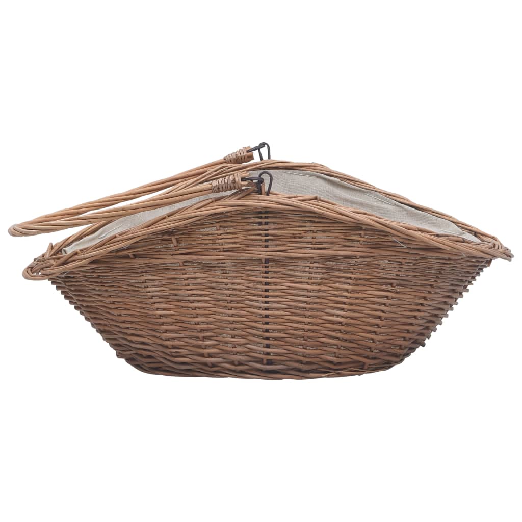 Houtmand met handvat 60x44x55 cm natuurlijk wilgenhout is nu te koop bij PeponiXL, paradijselijk wonen!