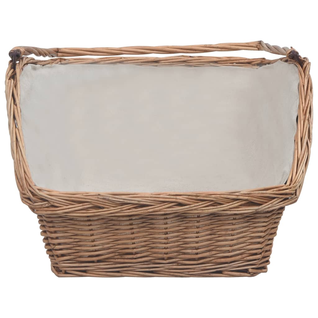 Houtmand met handvat 61,5x46,5x58 cm wilgenhout bruin is nu te koop bij PeponiXL, paradijselijk wonen!