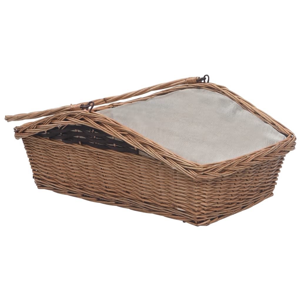 Houtmand met handvat 61,5x46,5x58 cm wilgenhout bruin is nu te koop bij PeponiXL, paradijselijk wonen!