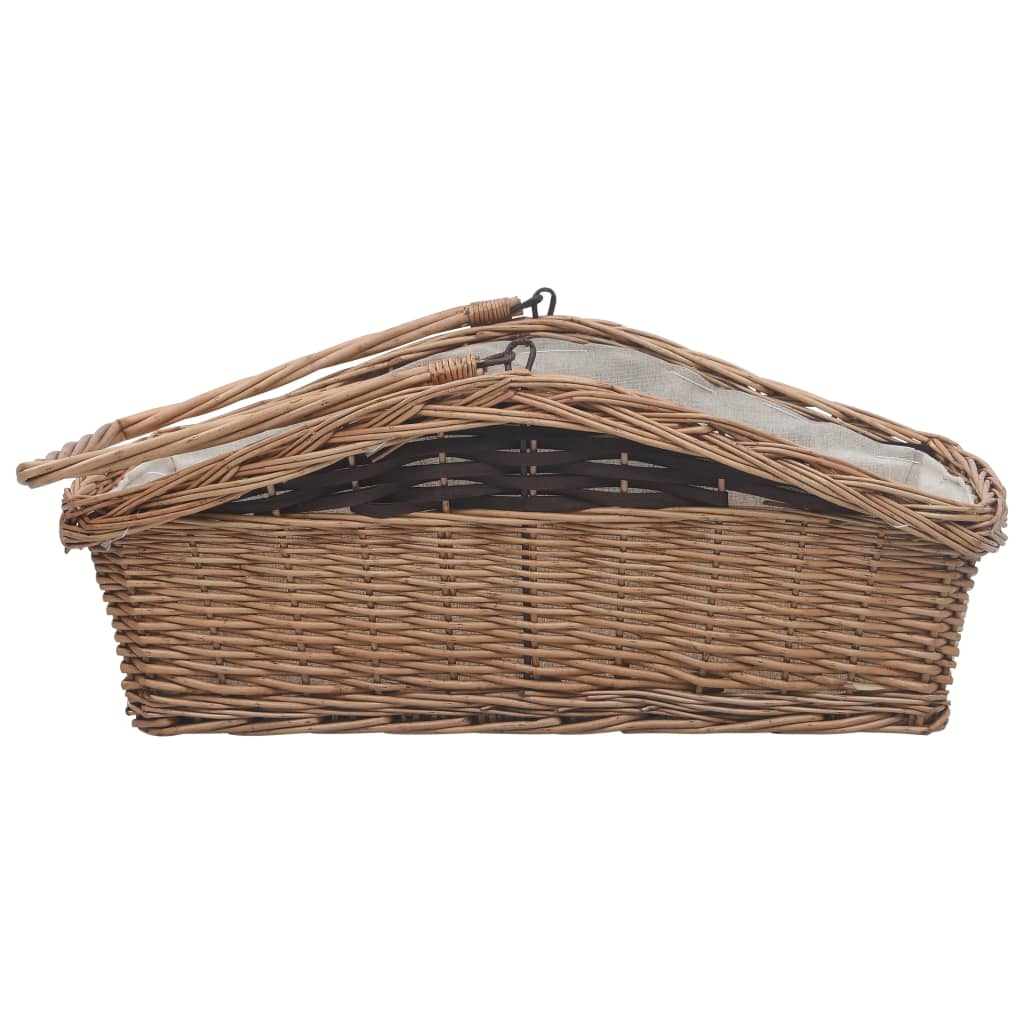 Houtmand met handvat 61,5x46,5x58 cm wilgenhout bruin is nu te koop bij PeponiXL, paradijselijk wonen!