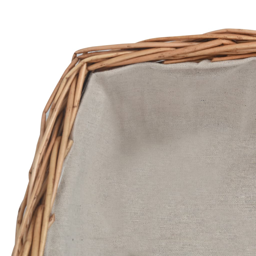 Houtmand met handvat 61,5x46,5x58 cm wilgenhout bruin is nu te koop bij PeponiXL, paradijselijk wonen!