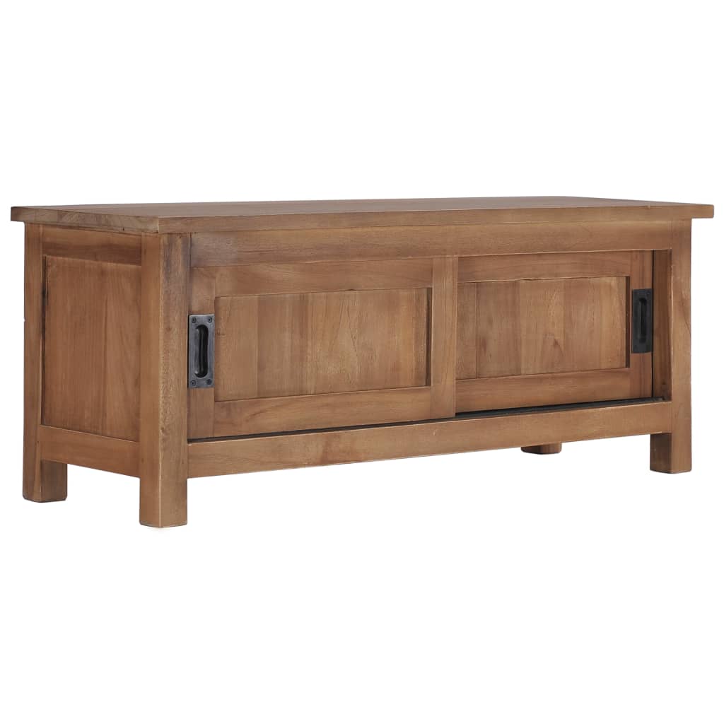 Tv-meubel 90x30x35 cm massief teakhout is nu te koop bij PeponiXL, paradijselijk wonen!