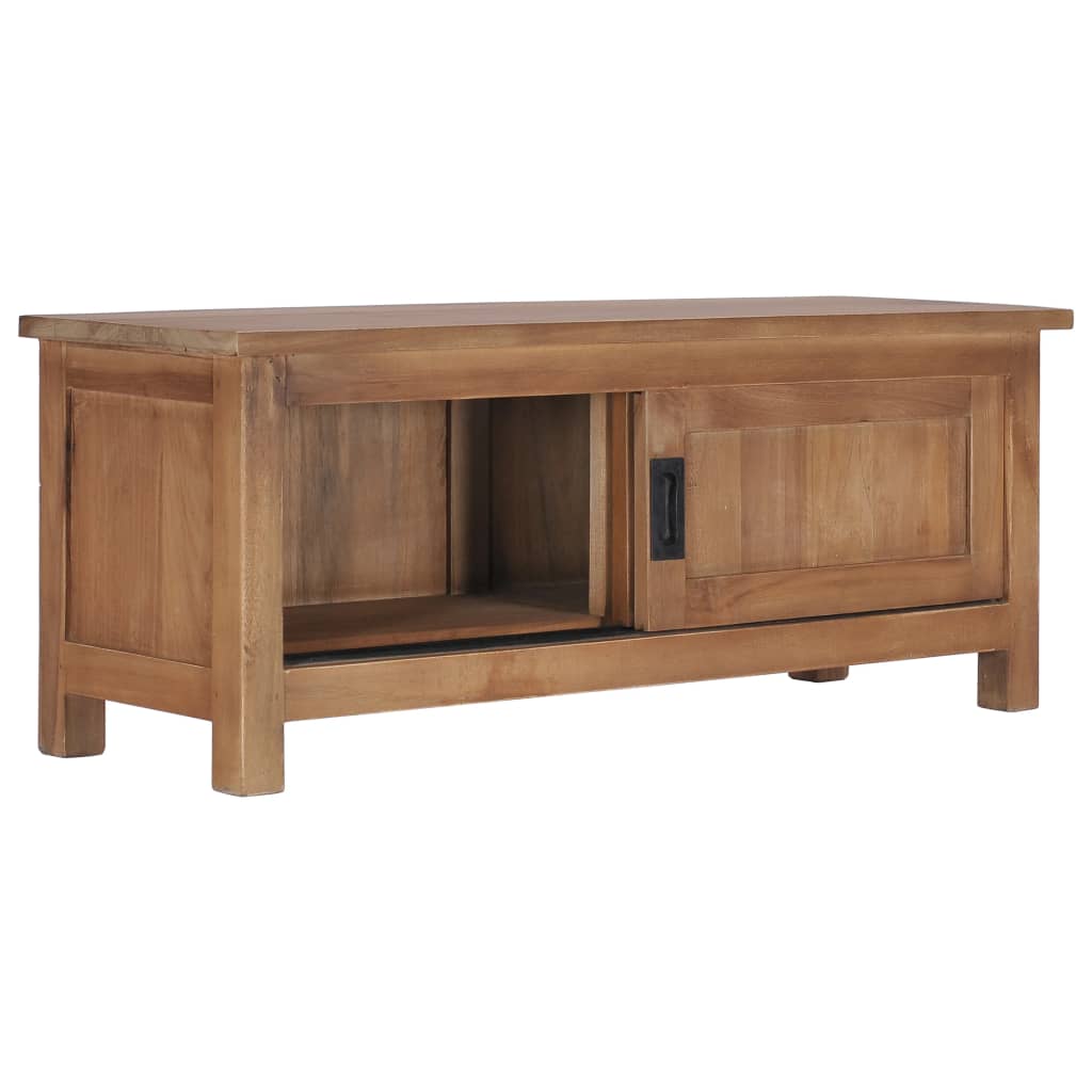 Tv-meubel 90x30x35 cm massief teakhout is nu te koop bij PeponiXL, paradijselijk wonen!