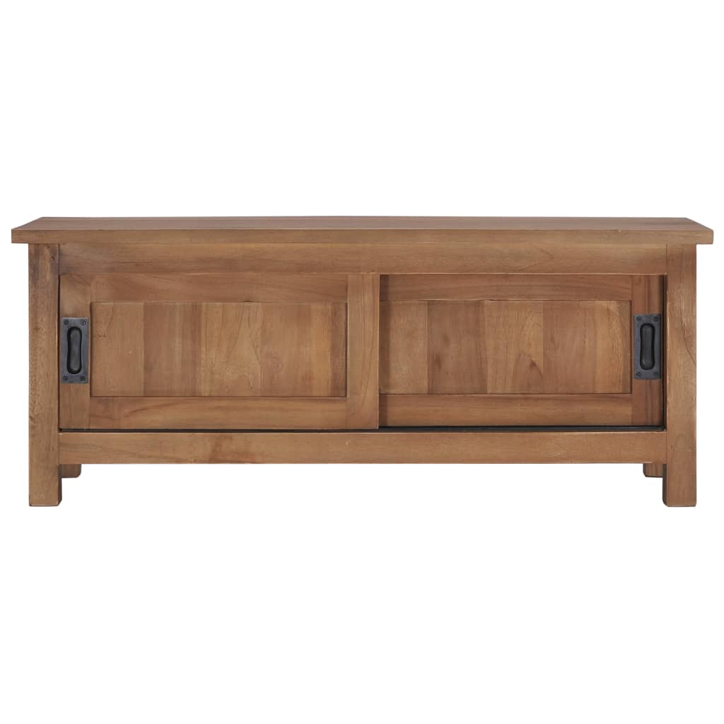 Tv-meubel 90x30x35 cm massief teakhout is nu te koop bij PeponiXL, paradijselijk wonen!