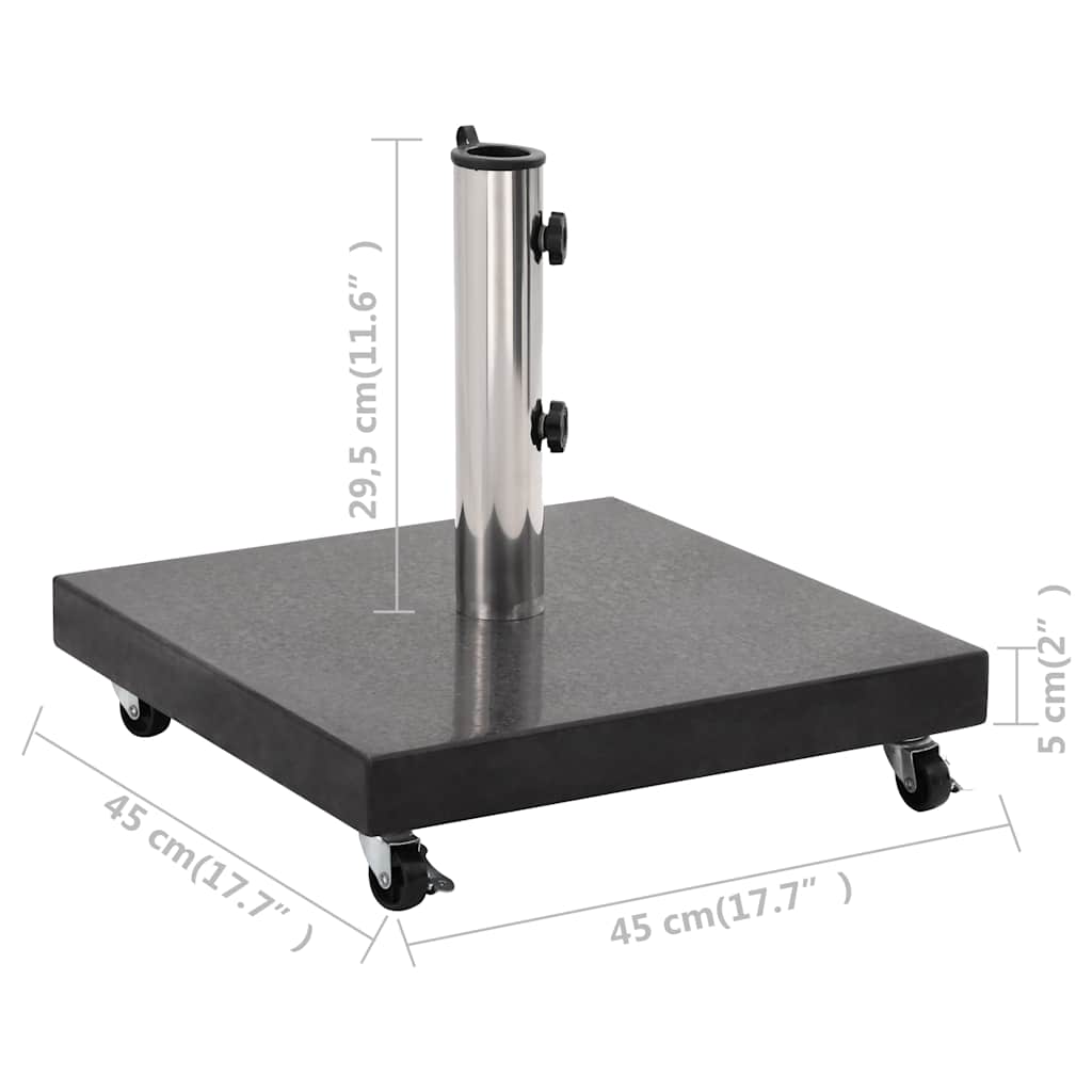 Parasolvoet vierkant 30 kg graniet zwart is nu te koop bij PeponiXL, paradijselijk wonen!