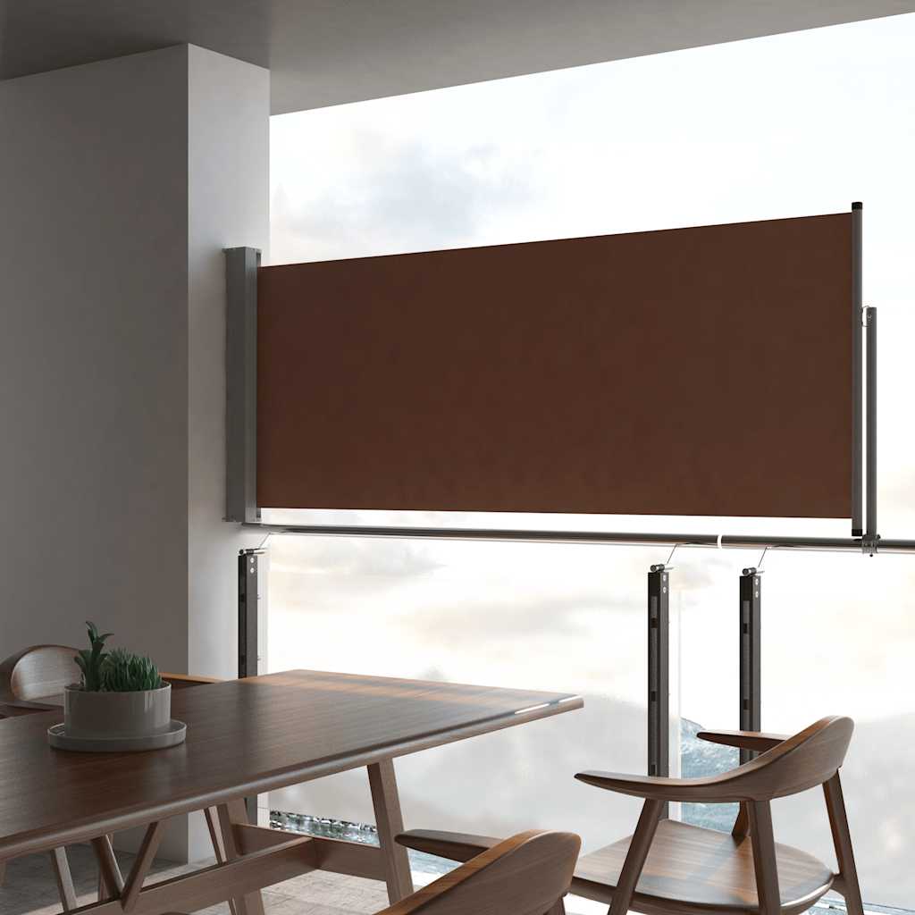 Tuinscherm uittrekbaar 100x300 cm bruin is nu te koop bij PeponiXL, paradijselijk wonen!