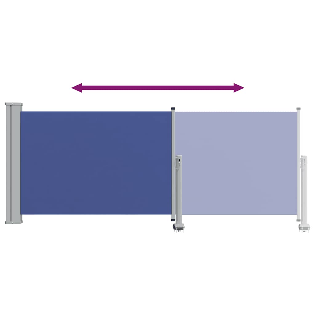 Tuinscherm uittrekbaar 100x300 cm blauw is nu te koop bij PeponiXL, paradijselijk wonen!