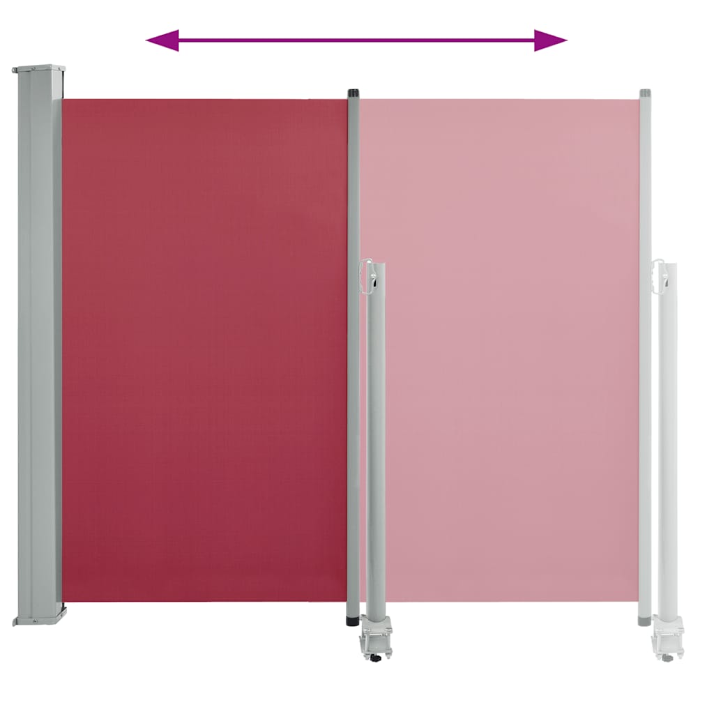 Tuinscherm uittrekbaar 120x300 cm rood is nu te koop bij PeponiXL, paradijselijk wonen!