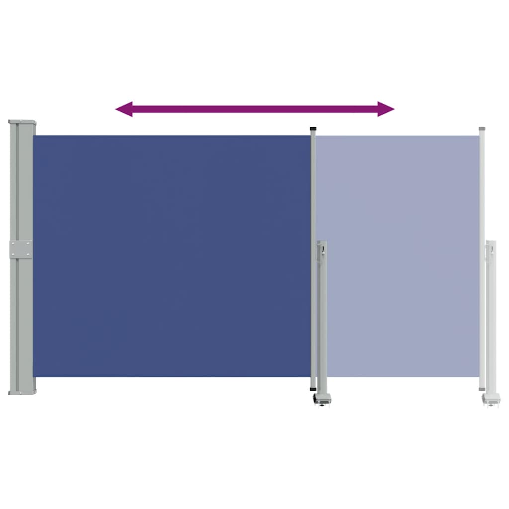 Tuinscherm uittrekbaar 140x300 cm blauw is nu te koop bij PeponiXL, paradijselijk wonen!