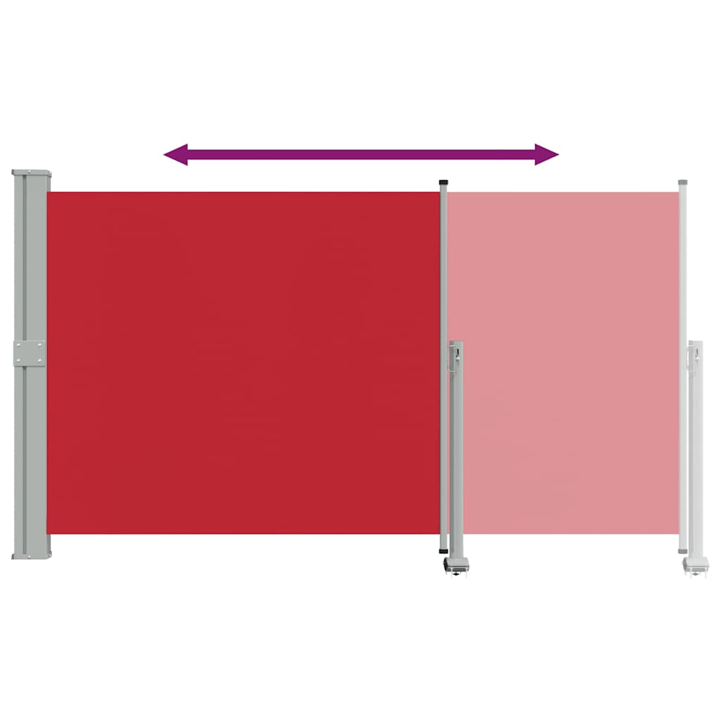 Tuinscherm uittrekbaar 140x300 cm rood is nu te koop bij PeponiXL, paradijselijk wonen!