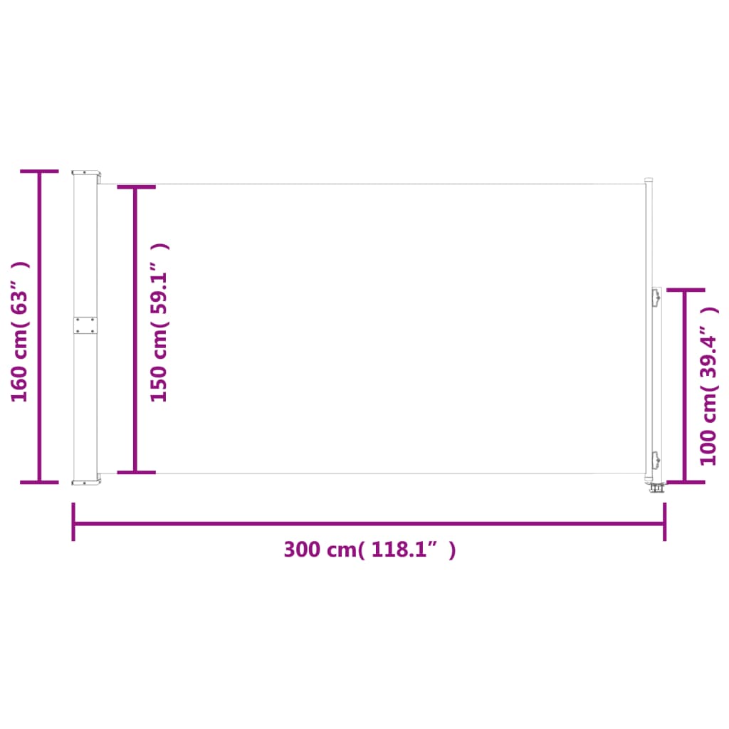 Tuinscherm uittrekbaar 160x300 cm bruin is nu te koop bij PeponiXL, paradijselijk wonen!