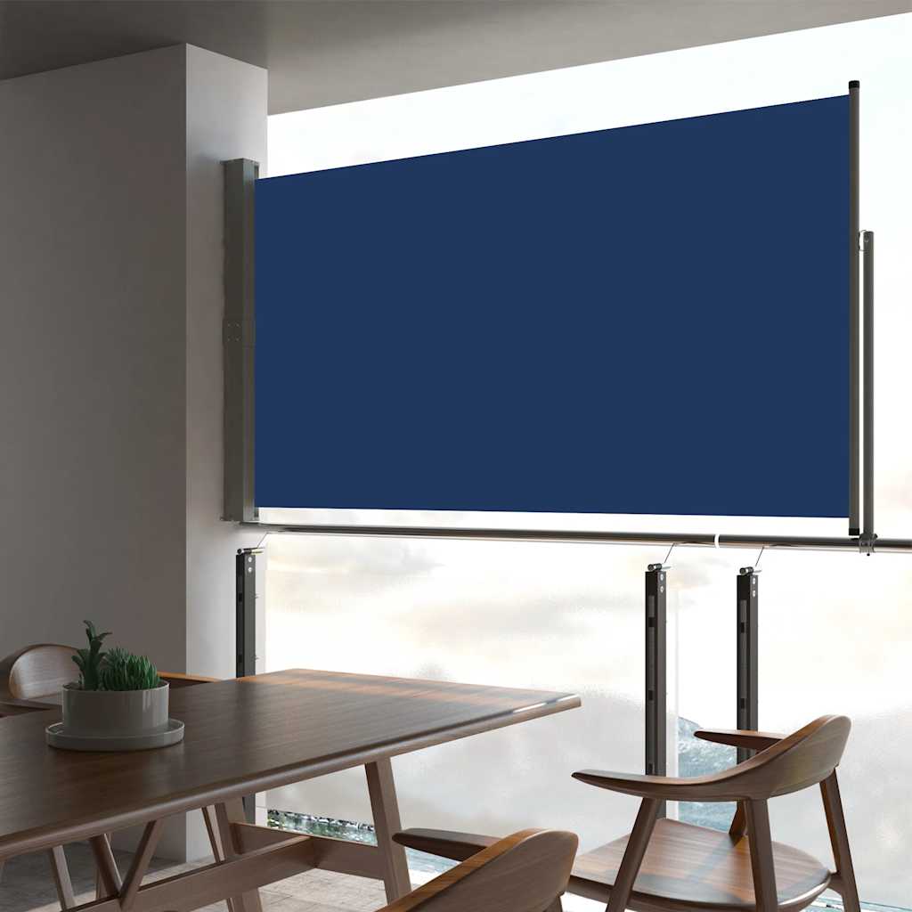 Tuinscherm uittrekbaar 160x300 cm blauw is nu te koop bij PeponiXL, paradijselijk wonen!