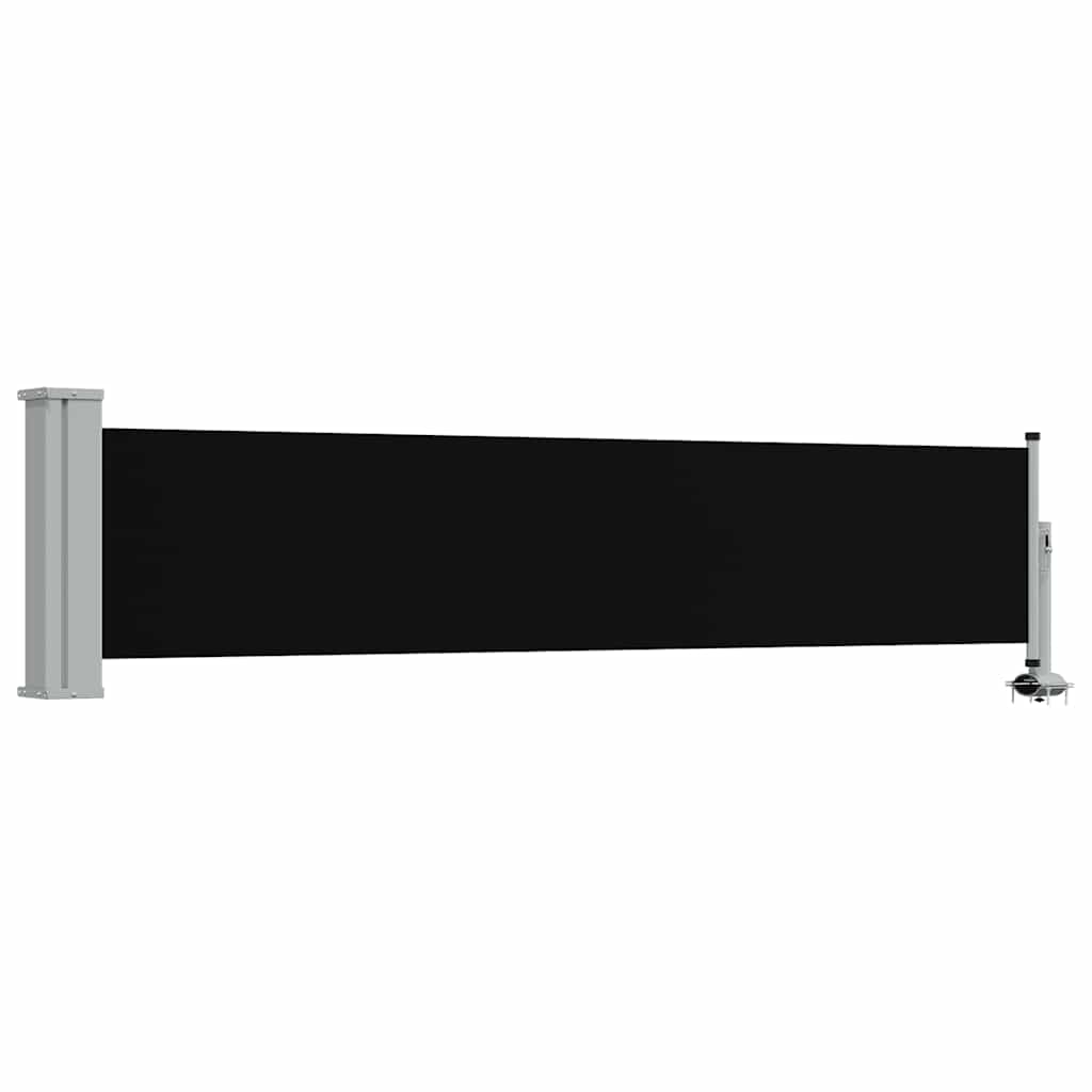 Tuinscherm uittrekbaar 60x300 cm zwart is nu te koop bij PeponiXL, paradijselijk wonen!