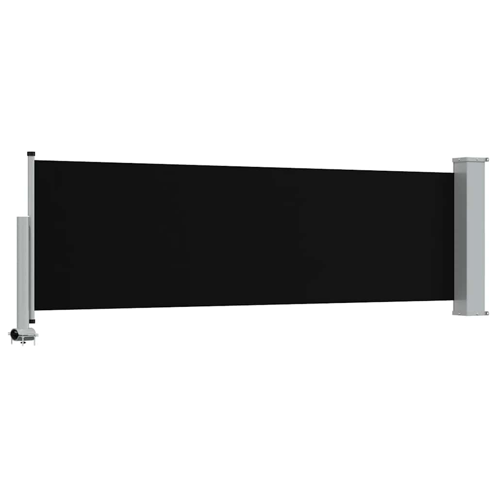 Tuinscherm uittrekbaar 80x300 cm zwart is nu te koop bij PeponiXL, paradijselijk wonen!