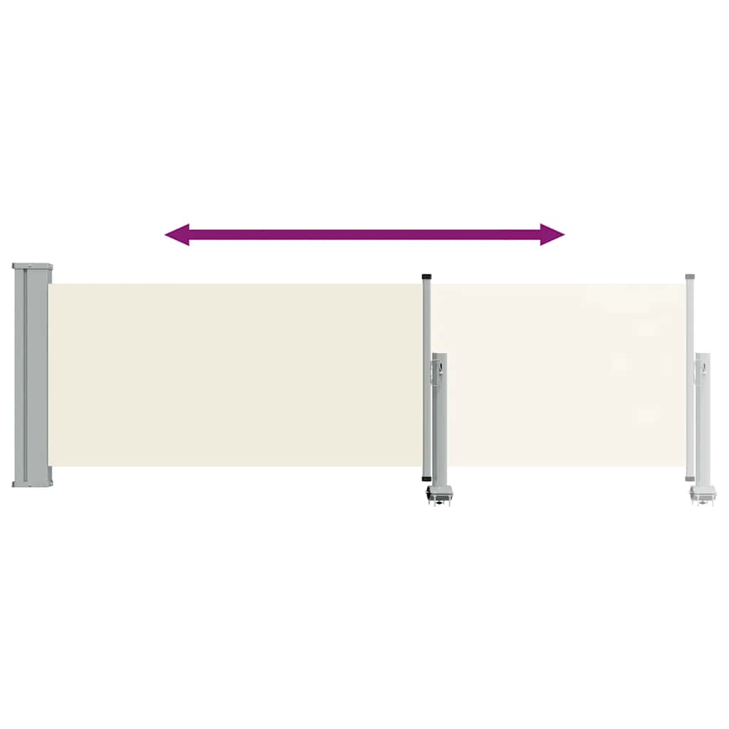 Tuinscherm uittrekbaar 80x300 cm crèmekleurig is nu te koop bij PeponiXL, paradijselijk wonen!