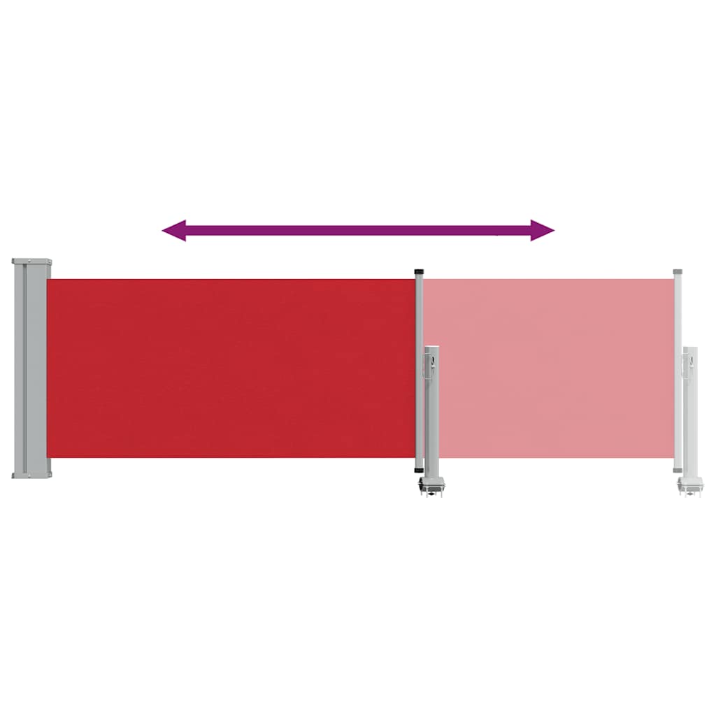 Tuinscherm uittrekbaar 80x300 cm rood is nu te koop bij PeponiXL, paradijselijk wonen!