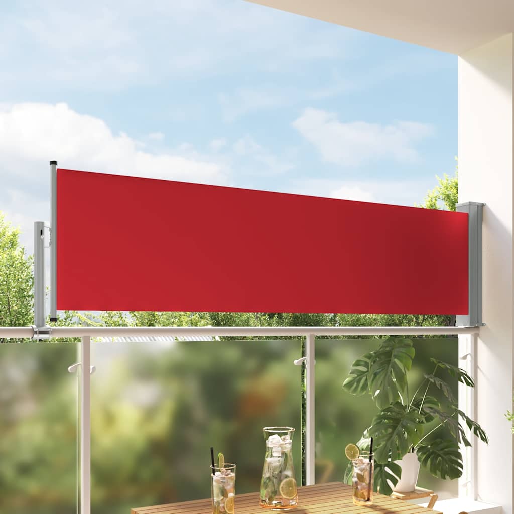 Tuinscherm uittrekbaar 80x300 cm rood is nu te koop bij PeponiXL, paradijselijk wonen!