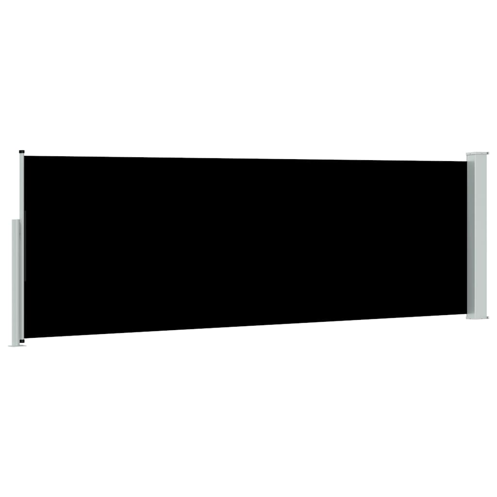 Tuinscherm uittrekbaar 100x300 cm zwart is nu te koop bij PeponiXL, paradijselijk wonen!