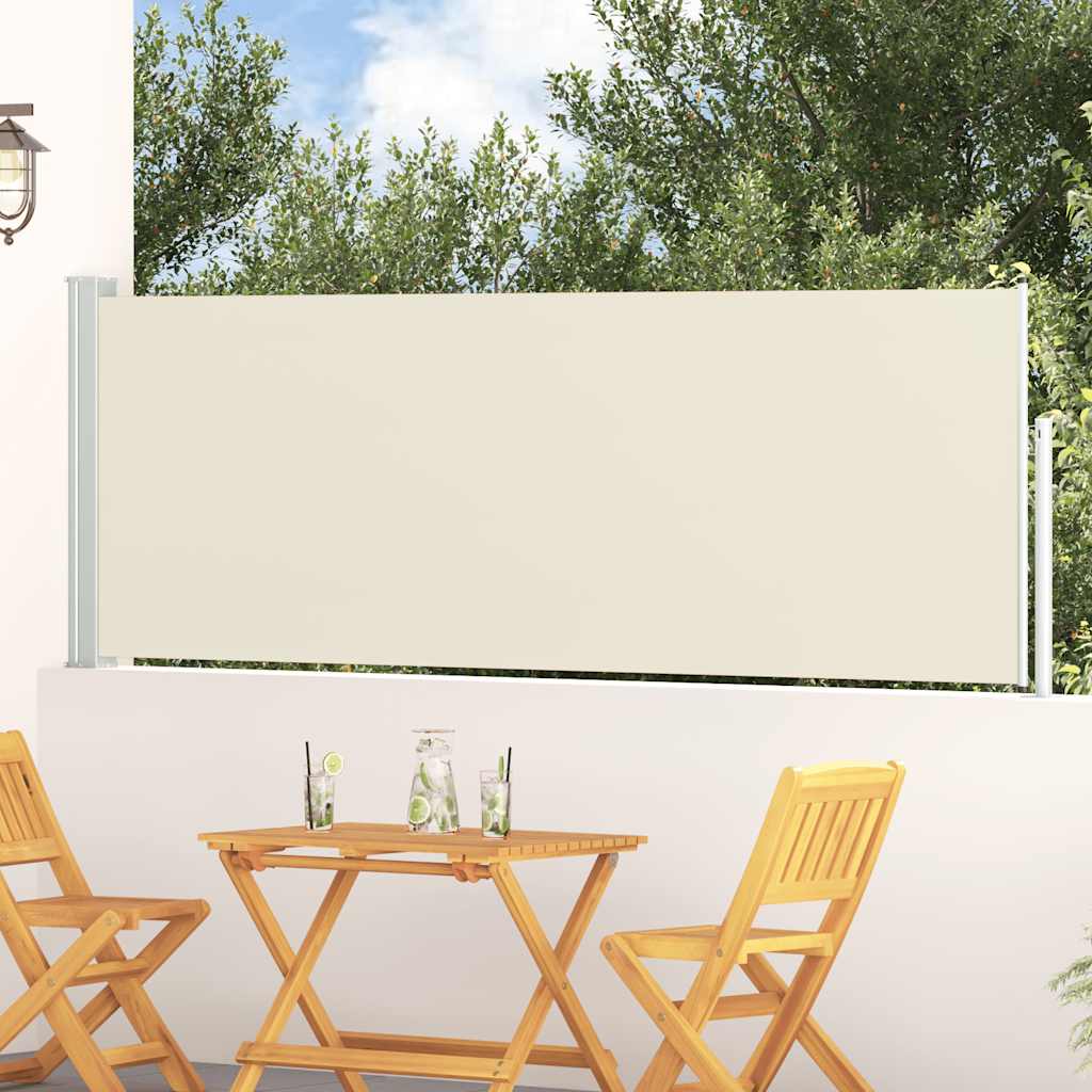 Tuinscherm uittrekbaar 100x300 cm crème is nu te koop bij PeponiXL, paradijselijk wonen!
