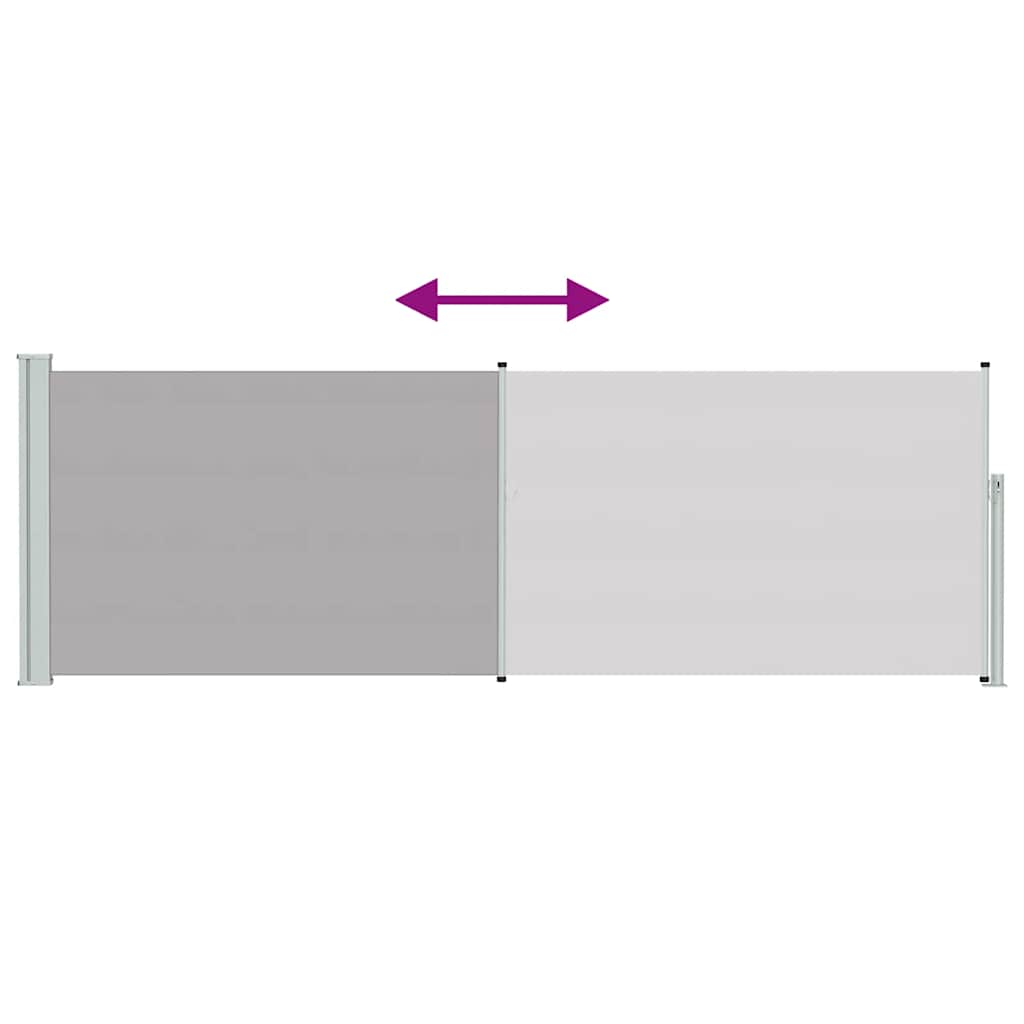 Tuinscherm uittrekbaar 100x300 cm grijs is nu te koop bij PeponiXL, paradijselijk wonen!