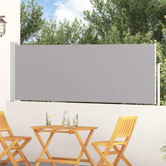Tuinscherm uittrekbaar 100x300 cm grijs is nu te koop bij PeponiXL, paradijselijk wonen!