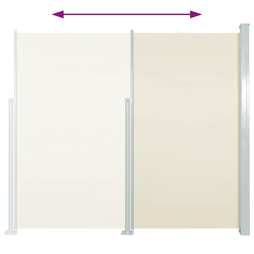 Tuinscherm uittrekbaar 100x500 cm crème is nu te koop bij PeponiXL, paradijselijk wonen!