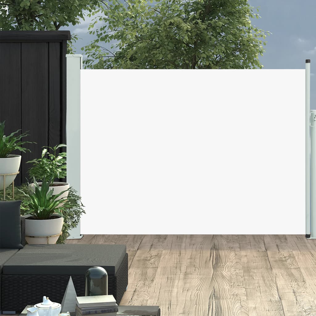 Tuinscherm uittrekbaar 100x500 cm crème is nu te koop bij PeponiXL, paradijselijk wonen!