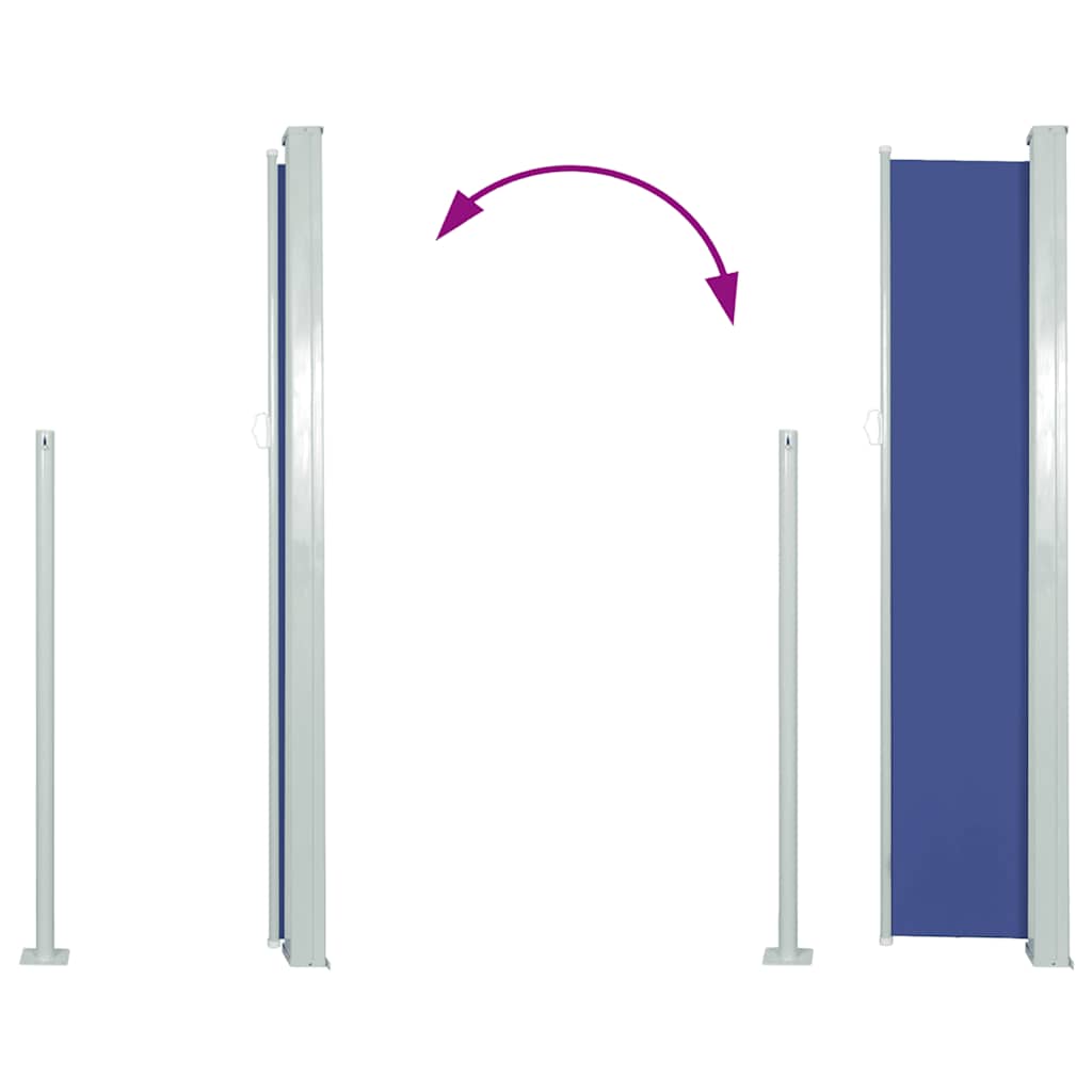 Tuinscherm uittrekbaar 100x500 cm blauw is nu te koop bij PeponiXL, paradijselijk wonen!