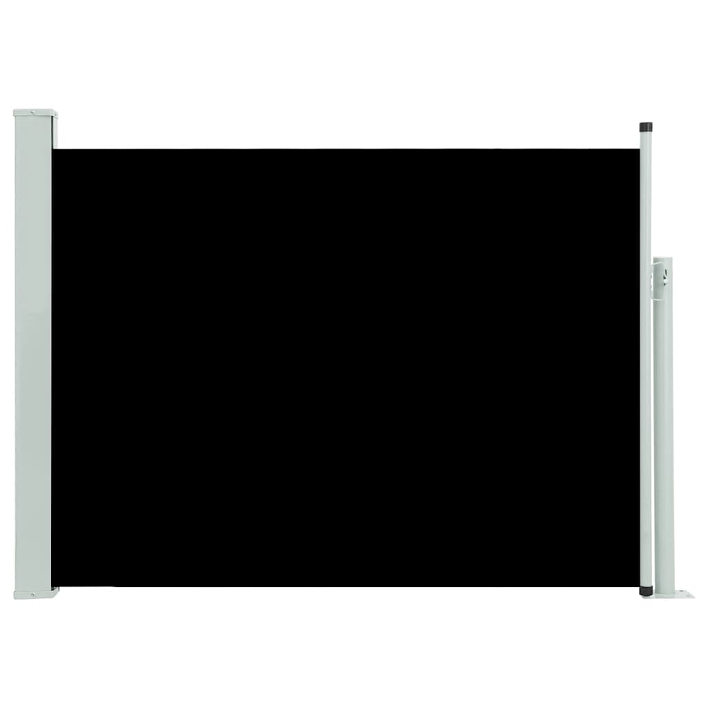 Tuinscherm uittrekbaar 120x500 cm zwart is nu te koop bij PeponiXL, paradijselijk wonen!