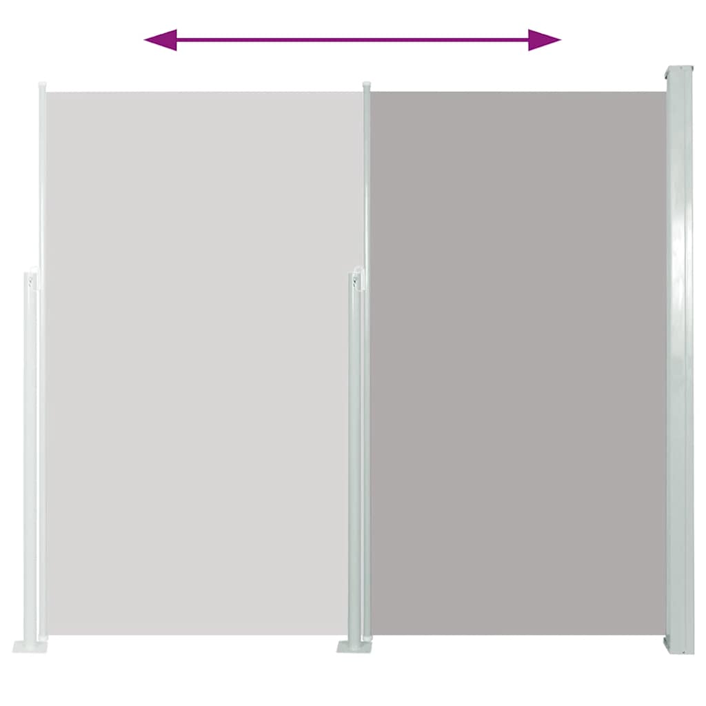 Tuinscherm uittrekbaar 120x500 cm grijs is nu te koop bij PeponiXL, paradijselijk wonen!