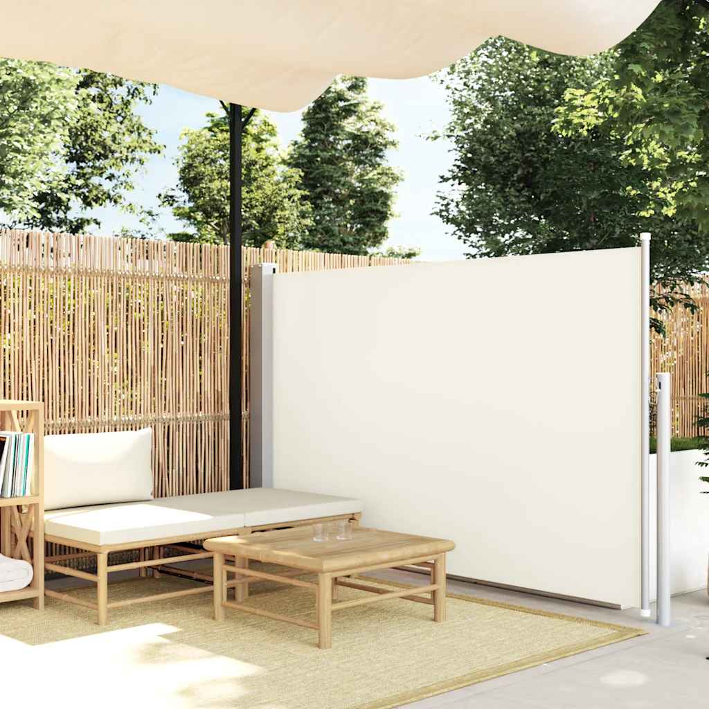 Tuinscherm uittrekbaar 140x500 cm crème is nu te koop bij PeponiXL, paradijselijk wonen!