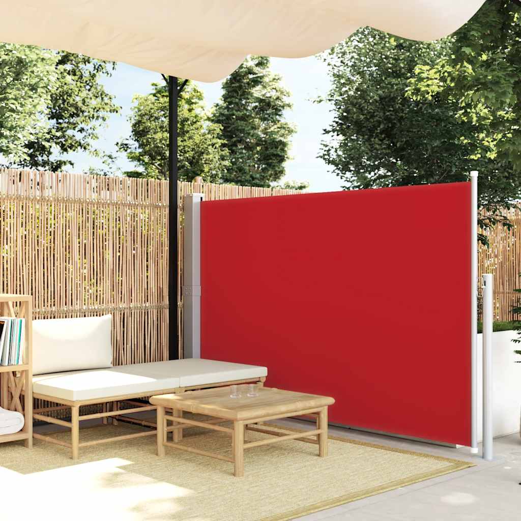 Tuinscherm uittrekbaar 140x500 cm rood is nu te koop bij PeponiXL, paradijselijk wonen!