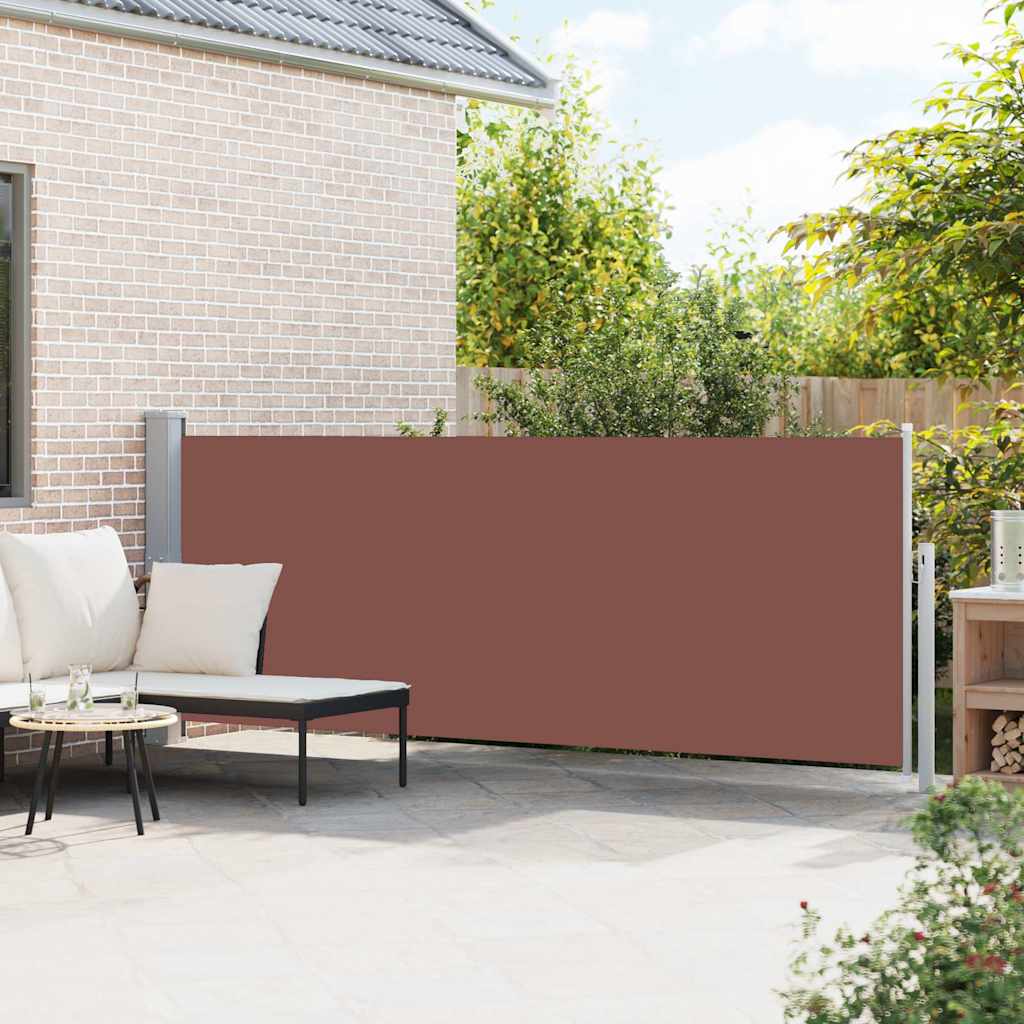 Tuinscherm uittrekbaar 140x500 cm bruin is nu te koop bij PeponiXL, paradijselijk wonen!