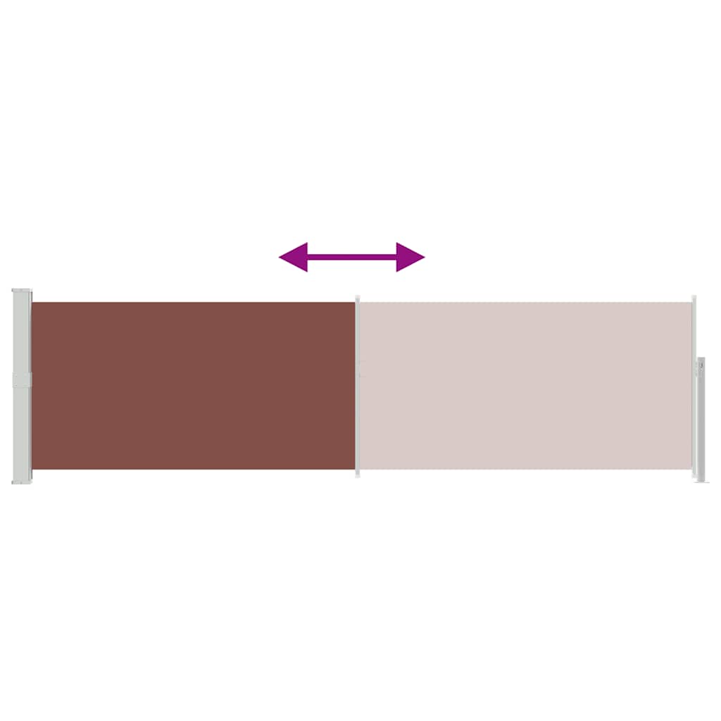 Tuinscherm uittrekbaar 140x500 cm bruin is nu te koop bij PeponiXL, paradijselijk wonen!