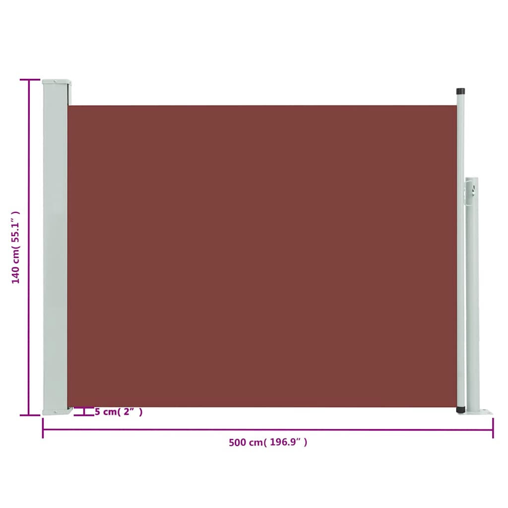 Tuinscherm uittrekbaar 140x500 cm bruin is nu te koop bij PeponiXL, paradijselijk wonen!