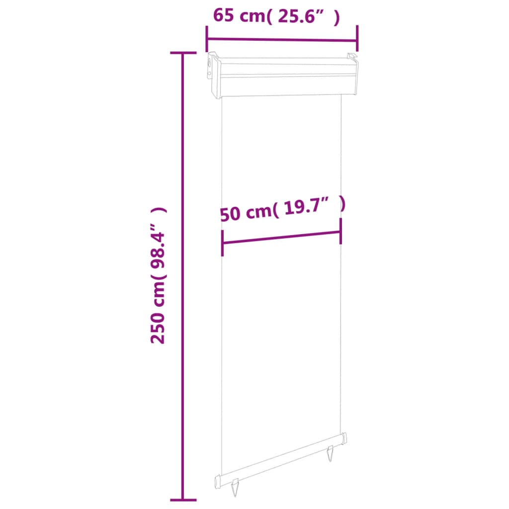 Balkonscherm 65x250 cm zwart is nu te koop bij PeponiXL, paradijselijk wonen!