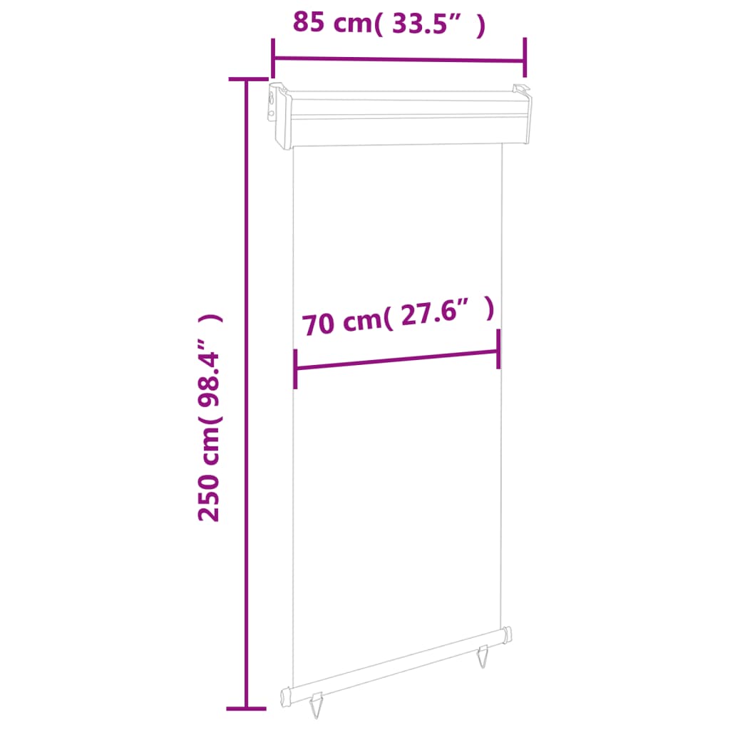 Balkonscherm 85x250 cm bruin is nu te koop bij PeponiXL, paradijselijk wonen!