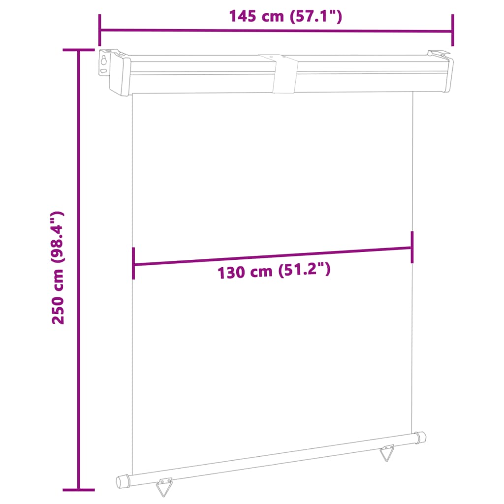 Balkonscherm 145x250 cm zwart is nu te koop bij PeponiXL, paradijselijk wonen!