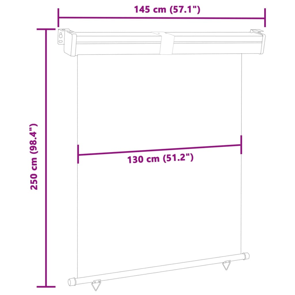 Balkonscherm 145x250 cm grijs is nu te koop bij PeponiXL, paradijselijk wonen!