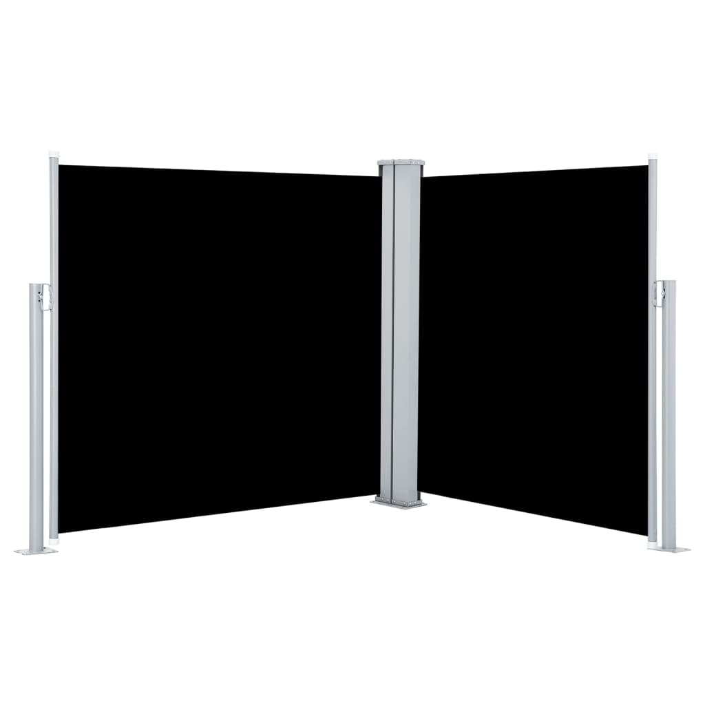Windscherm uittrekbaar 120x600 cm zwart is nu te koop bij PeponiXL, paradijselijk wonen!
