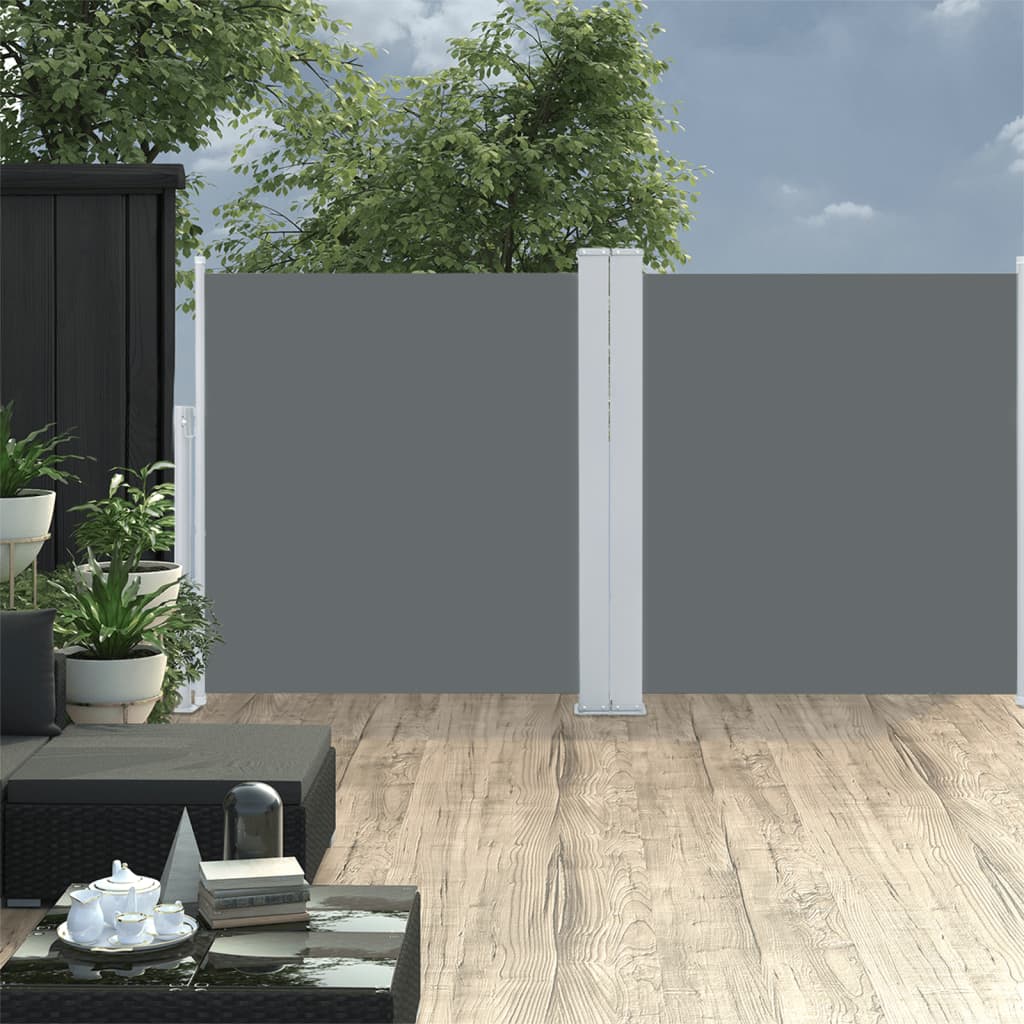 Windscherm uittrekbaar 120x600 cm antraciet is nu te koop bij PeponiXL, paradijselijk wonen!