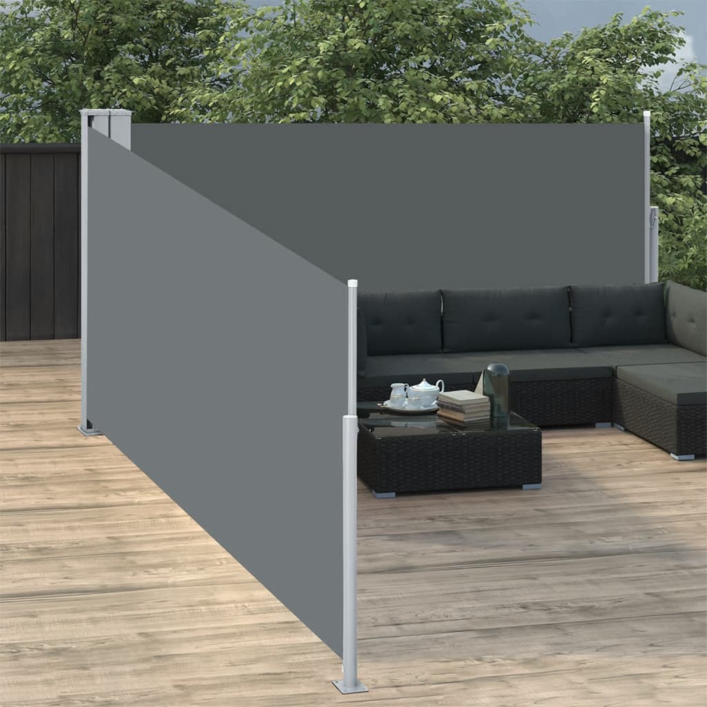 Windscherm uittrekbaar 100x1000 cm antraciet is nu te koop bij PeponiXL, paradijselijk wonen!