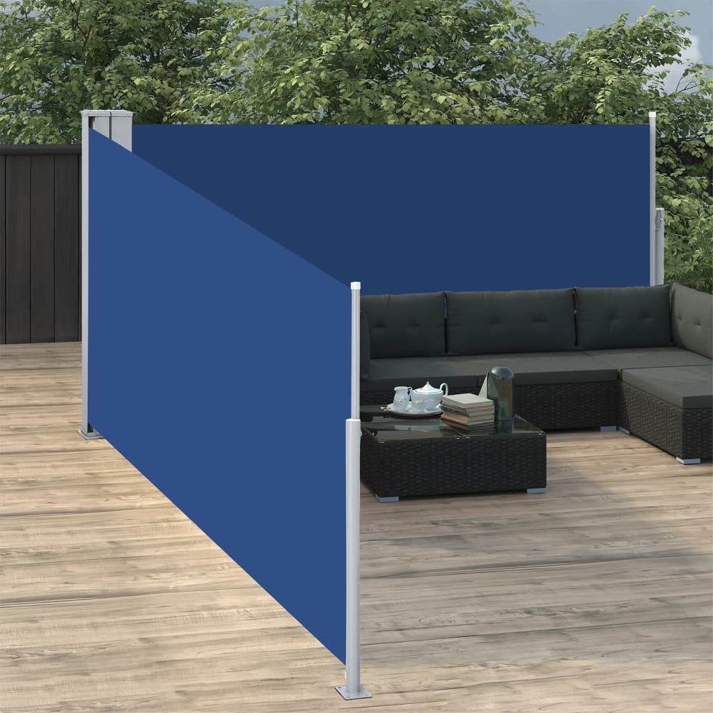 Windscherm uittrekbaar 100x1000 cm blauw is nu te koop bij PeponiXL, paradijselijk wonen!
