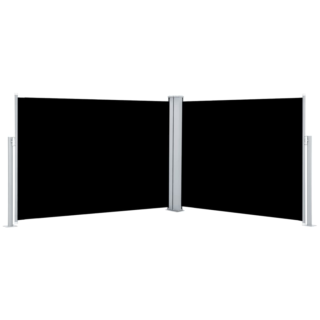 Windscherm uittrekbaar 120x1000 cm zwart is nu te koop bij PeponiXL, paradijselijk wonen!
