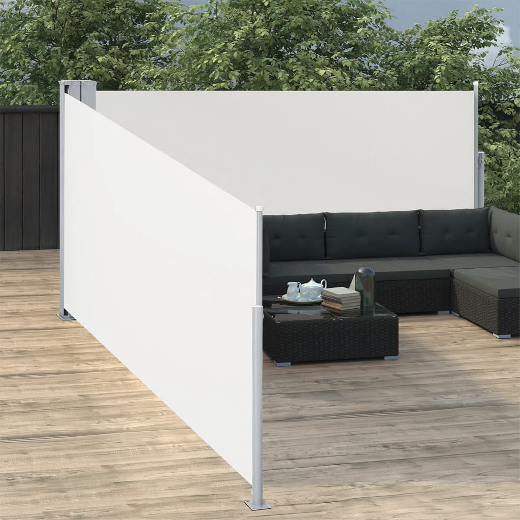 Windscherm uittrekbaar 120x1000 cm crème is nu te koop bij PeponiXL, paradijselijk wonen!