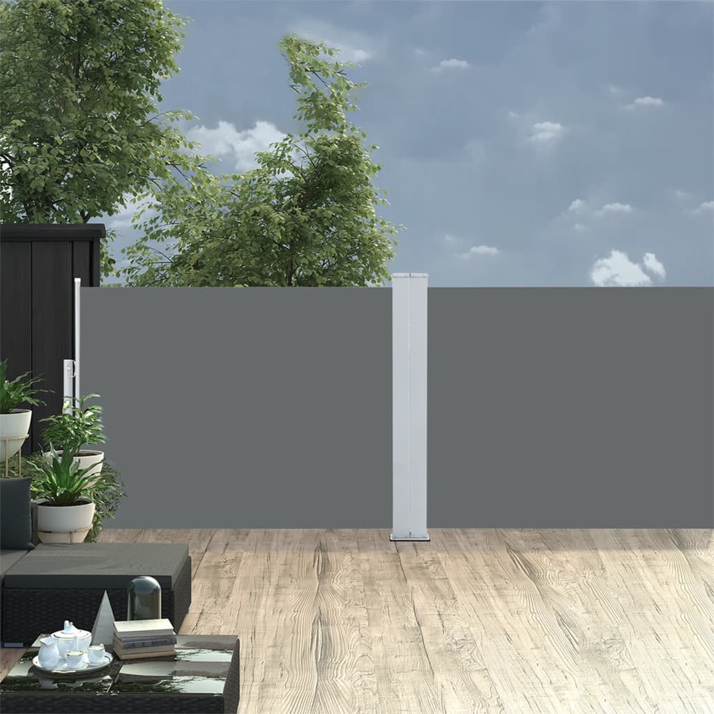 Windscherm uittrekbaar 120x1000 cm antraciet is nu te koop bij PeponiXL, paradijselijk wonen!