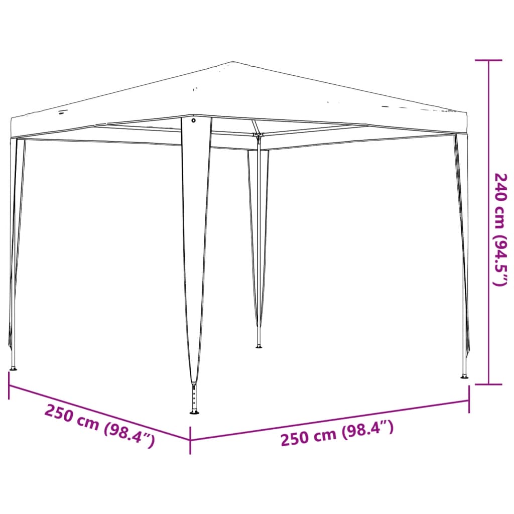 Partytent 2,5x2,5 m wit is nu te koop bij PeponiXL, paradijselijk wonen!